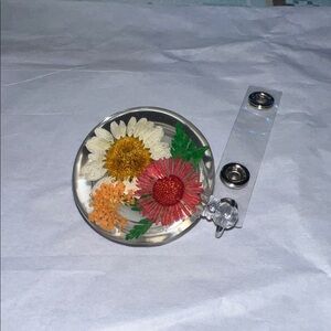 Floral Resin Badge Reel